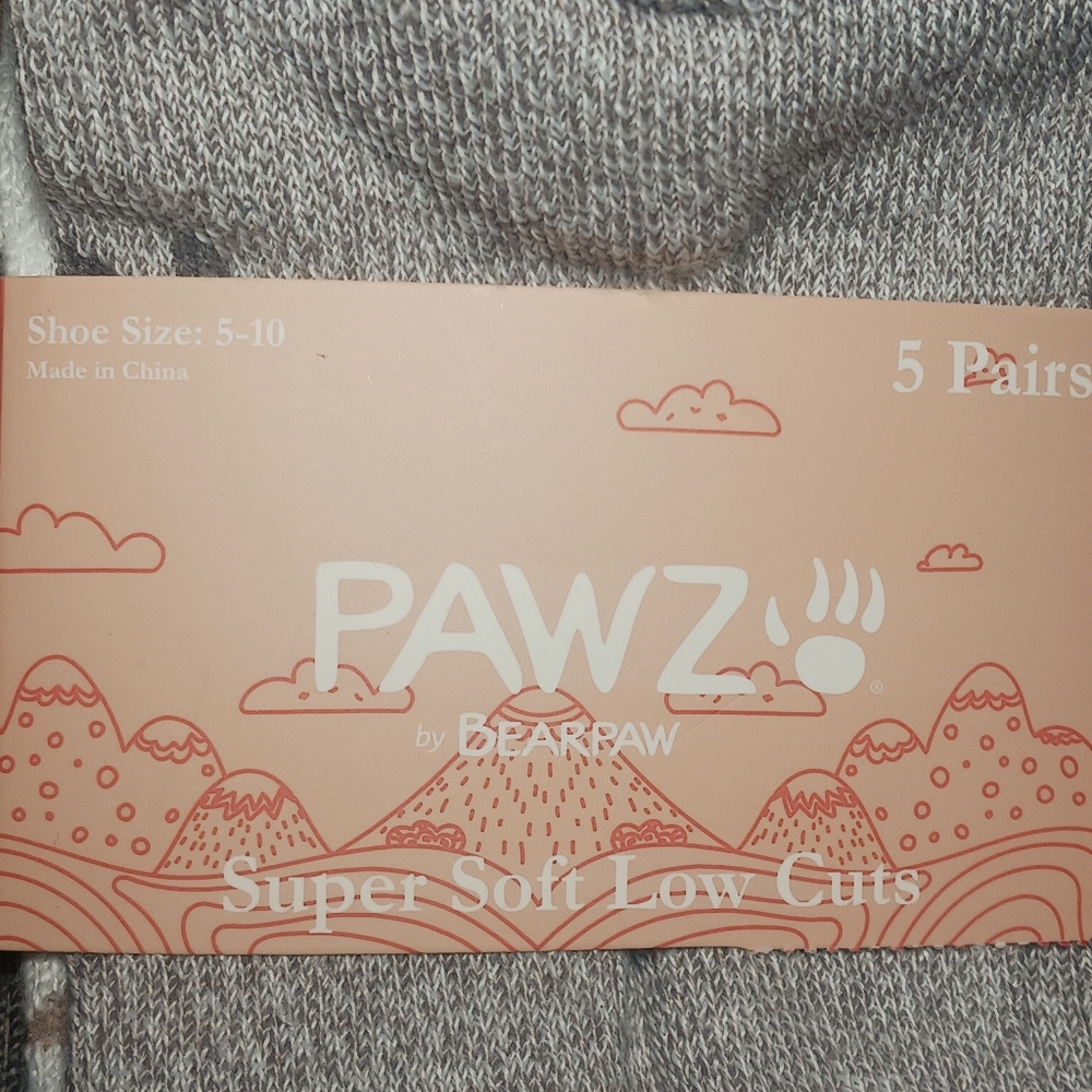 BearPaw Super Soft Low Cut Socks Multi Colors - 5 Pairs Size 5-10